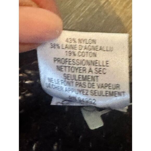 Jonathan Simkhai Women's Black Cold Shoulder Fuzzy Turtleneck Sweater L - Picture 9 of 9